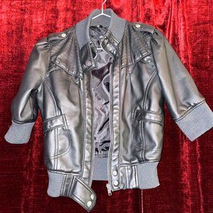 Rocker babe short sleeved pleather jacket S